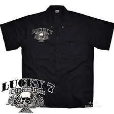 Biker Hemd Shirt Motorrad classic Chopper Bobber mc Skull  *4240 schwarz