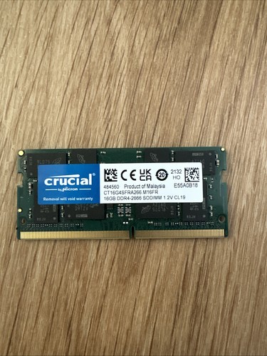 Crucial 16gb ddr4 2666 sodimm - 16gb,