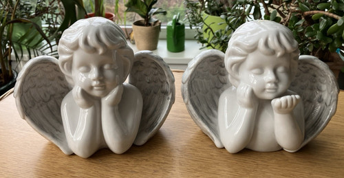 Zwei engelfiguren putten deko - engelfiguren,