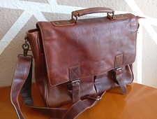 Vintage Echt Leder Tasche v