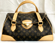 Louis Vuitton Beverly Schultertasche GM - Braun Monogram Canvas - Leder Besatz