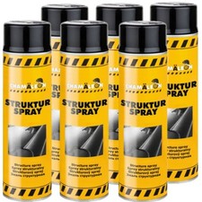 Strukturlack 6 x 500ml Schwarz
