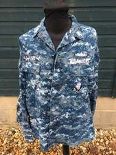 Original Issue US Navy Blue Digital Camouflage Naval Working Uniform NWU Shirt