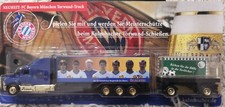 Kulmbacher FC Bayern München -- Truck mit Torwand auf dem Anhänger -- Hängerzug
