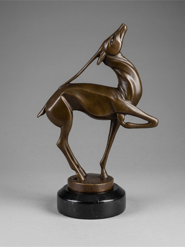 Art deco antilope skulptur aus - art,