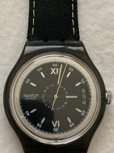Swatch automatic black mit - swatch, black,