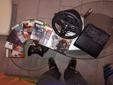 Xbox 360 Konvolut Controller ,Pedale und Lenkrad sowie 9 Spiel