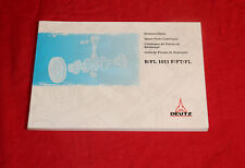 Ersatzteilliste DEUTZ Motor B FL 1011 F , FT , FL