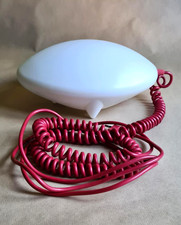 IKEA LÖV Lampe Ei Form UFO weiß mit rotem Kabel - Vintage