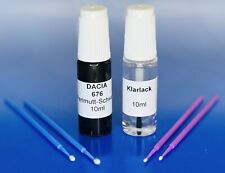 Lackstift-Set DACIA 676 , Perlmutt-Schwarz metallic , 2 x 10ml + 4 Lacktupfer