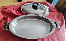 AMC Bräter Oval Fisch Pfanne Topf Hochraumdeckel Induktion   3,5 Liter Neuwertig