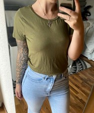 T-Shirt Damen New Yorker, grünes/khaki Shirt, NEU, ungetragen, Größe XS-S