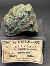 Malachit Oraviecna, Banat, Rumänien ex. Julius Graf Falkenhayn!