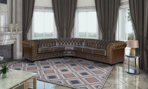 Luxus chesterfield ecksofa - xl,