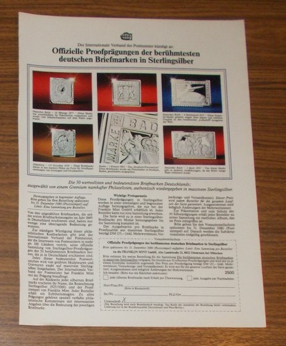 Seltene werbung franklin mint - seltene,