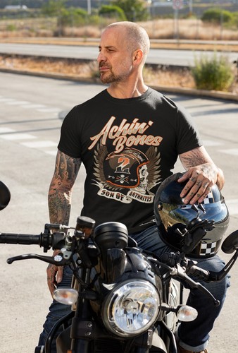 Herren biker shirt achin - biker, t-shirt