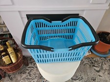 JES Collection Einkaufskorb Kunststoffkorb Henkelkorb - Blau - 40x28,5x23 cm