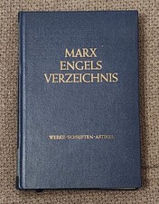 Marx Engels Verzeichnis Werke