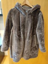 Northart Echte Lammfell Wendejacke, Echtleder 42/L, Grau