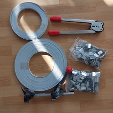 Umreifungsset Umreifungsband Umreifungsgerät Bündelgerät Verschlussklemmen Set