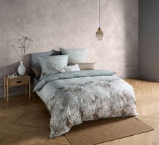 Fleuresse Mako-Satin Bettwäsche 135x200 Gräser Zweige braun grau beige 114567-07