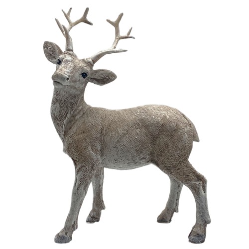Hirsch beige glitzer tischdeko - beige,