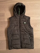 Superdry Weste grau M Kapuze Herren Sport