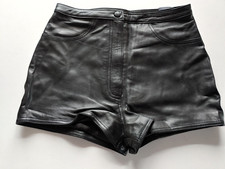 Leder Hot Pants schwarz US Gr
