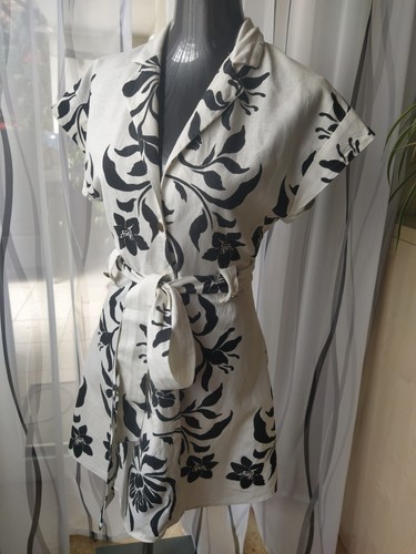 Zara 100 leinen kleid elegant - kleid,