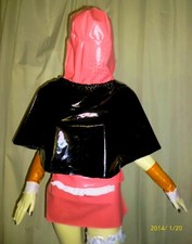 Lackmaske Lackmaskencape Burkamaske Vinylmask with Cape Alloverfacemask 