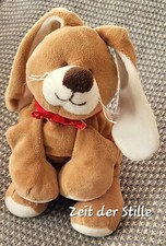 KIK Hund Braun  & Weiß  ca. 23 cm Stofftier Plüschtier Granulat 