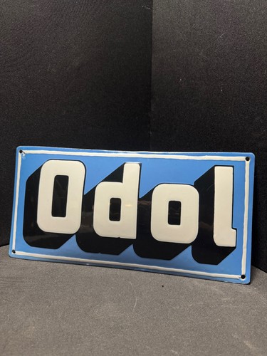 Odol mundwasser emailleschild - mundwasser,