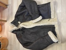 B 3 Bomberjacke Original USA Zweiter Weltkrieg Echt Lamm Leder Jacke Größe L￼