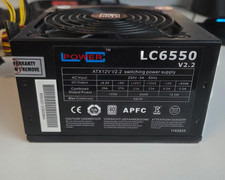 LC Power LC6550 V2.2, 230 Volt 50 Hz, 550 Watt ATX PC Netzteil, aktiv PFC