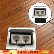 IP40 Boden Einbausteckdose Bodensteckdose 2-Fach Fußbodensteckdose Bodendose