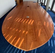 Konferenztisch gebraucht Ovaler übergroßer Konferenztisch 695/235 cm , perfektes