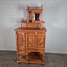 25831 Vertiko mit Aufsatz Gründerzeit 1880 Nussbaum furniert Antik