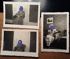 Frau & Mädchen - Sessel Sofa Hut - ca. 1920/30er Jahre / 3x Foto Offenburg