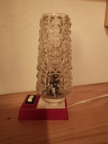 Lampe 80er jahre echtglas - lampe,