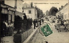 Ak Port à Binson Mareuil le Port Marne, La Rue du Pont - 3550640