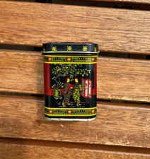 Blechdose Mini Tee Schrader Blechdose Teedose Stülpdeckel Schwarz Rot Kraniche