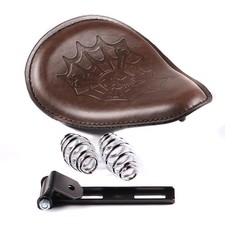 Solo Bobber Skull Schwingsattel mit Federn für Custombikes braun C-Ware