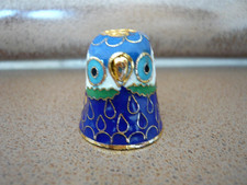 Cloisonne Fingerhut Eule Figur