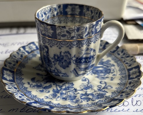 Vintage china blau mokka - vintage,