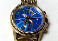 PortaS Automatikuhr,mit Milanaisearmband,vergoldet,5 ATM(Nr.1014)