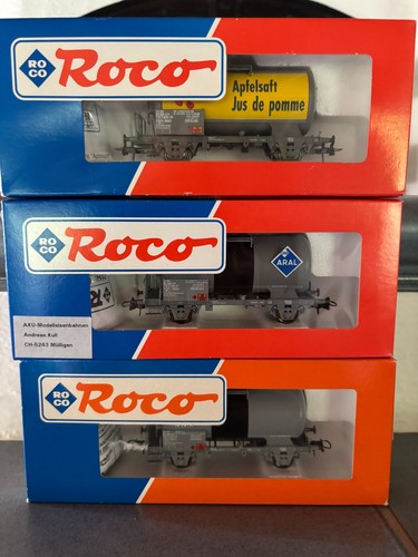Roco kesselwagen sbb - h0, 3x