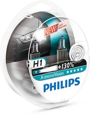 2x H1 Lampe Philips X-treme Vision 55 Watt 12V Abblendlicht Scheinwerfer +130%