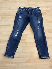 Vero Moda Damen Jeans Blau Skinny Gr 32/32 Destroyed Guter Zustand