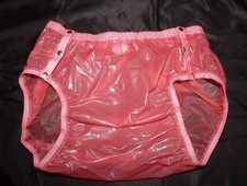 Gummihose Druckknöpfe Pvc  Windelhose Windelhöschen Schutzhose rosa Größe xxl