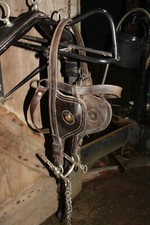 Pferde Zuggeschirr, schwerer Zug, 3 St. Trensen mit Gebiss, 1 Widerrist Joch